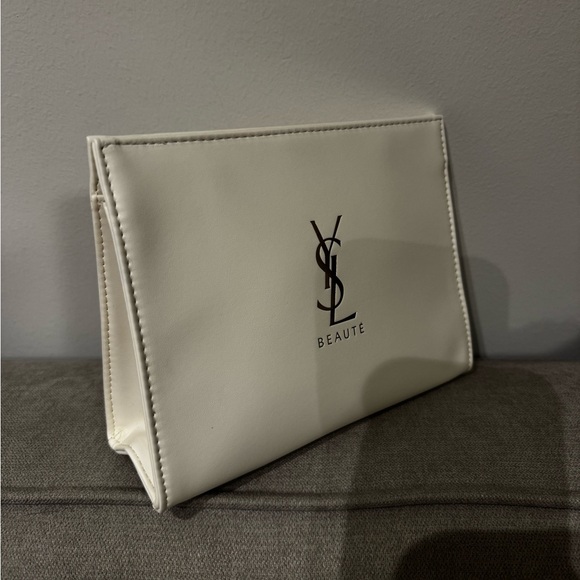 Yves Saint Laurent Accessories - Yves Saint Laurent White Cosmetic Pouch